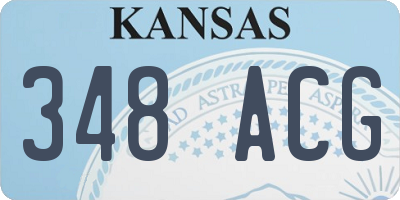 KS license plate 348ACG