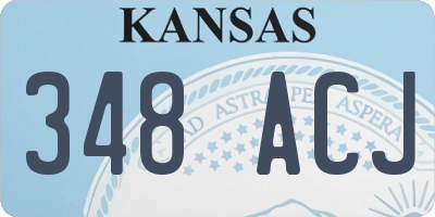 KS license plate 348ACJ