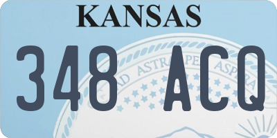 KS license plate 348ACQ