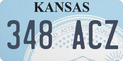 KS license plate 348ACZ