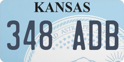 KS license plate 348ADB