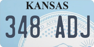 KS license plate 348ADJ