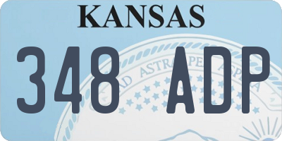 KS license plate 348ADP
