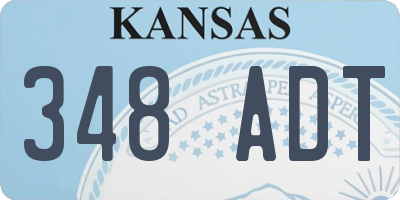KS license plate 348ADT