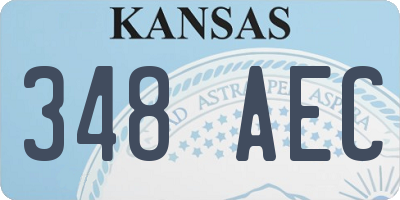 KS license plate 348AEC