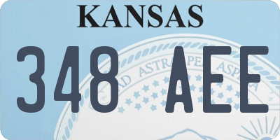 KS license plate 348AEE