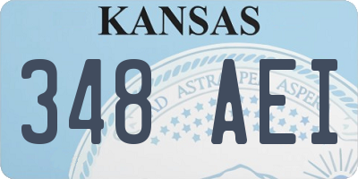 KS license plate 348AEI