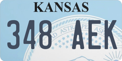 KS license plate 348AEK