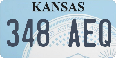 KS license plate 348AEQ