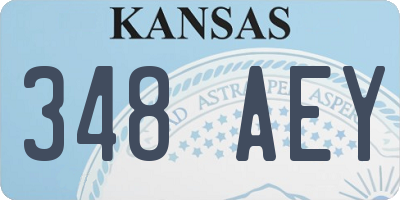 KS license plate 348AEY