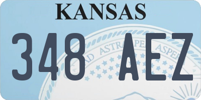 KS license plate 348AEZ