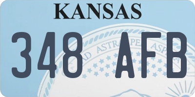 KS license plate 348AFB