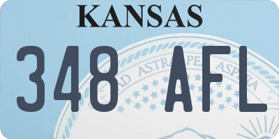 KS license plate 348AFL