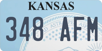 KS license plate 348AFM