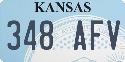 KS license plate 348AFV