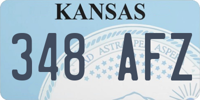 KS license plate 348AFZ