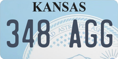KS license plate 348AGG