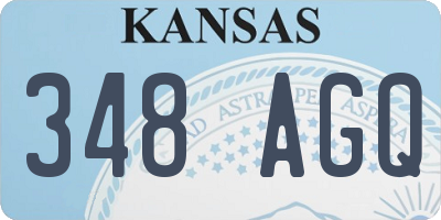 KS license plate 348AGQ