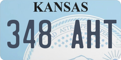 KS license plate 348AHT
