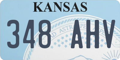 KS license plate 348AHV