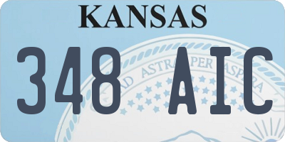 KS license plate 348AIC