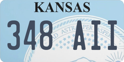 KS license plate 348AII