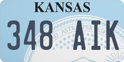 KS license plate 348AIK