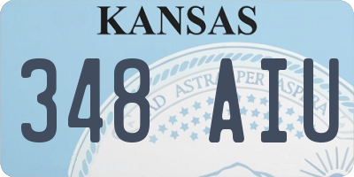 KS license plate 348AIU