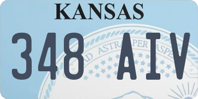 KS license plate 348AIV