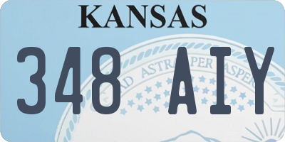 KS license plate 348AIY