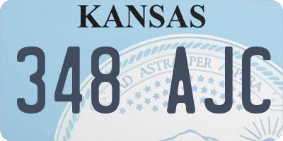 KS license plate 348AJC