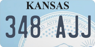 KS license plate 348AJJ