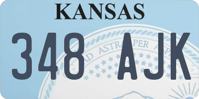 KS license plate 348AJK