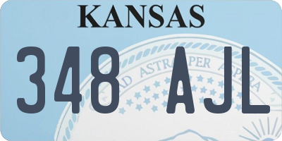 KS license plate 348AJL