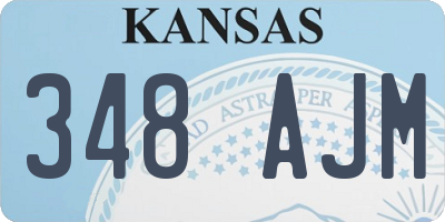 KS license plate 348AJM