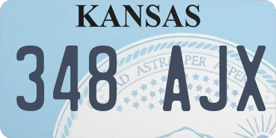 KS license plate 348AJX