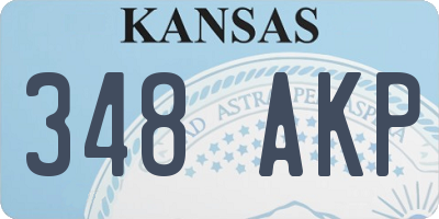KS license plate 348AKP
