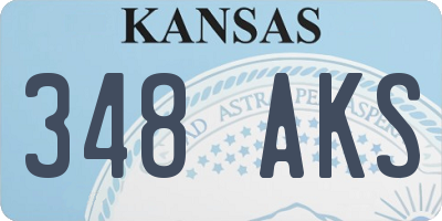 KS license plate 348AKS