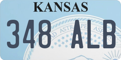 KS license plate 348ALB