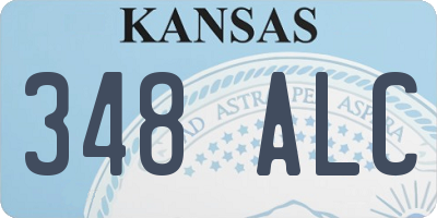 KS license plate 348ALC