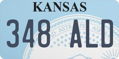 KS license plate 348ALD
