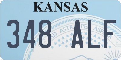 KS license plate 348ALF
