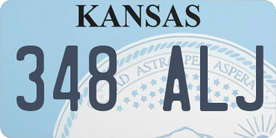 KS license plate 348ALJ