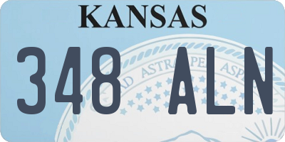 KS license plate 348ALN