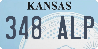 KS license plate 348ALP