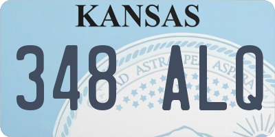 KS license plate 348ALQ