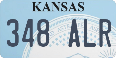 KS license plate 348ALR