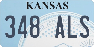 KS license plate 348ALS