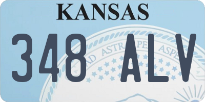 KS license plate 348ALV