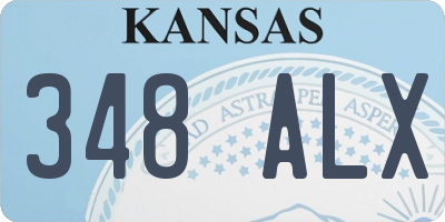 KS license plate 348ALX